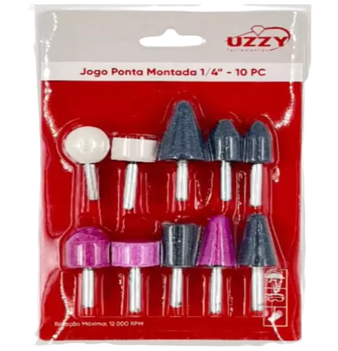 Jogo Ponta Montada 1/4 Com 10 Peças – Uzzy