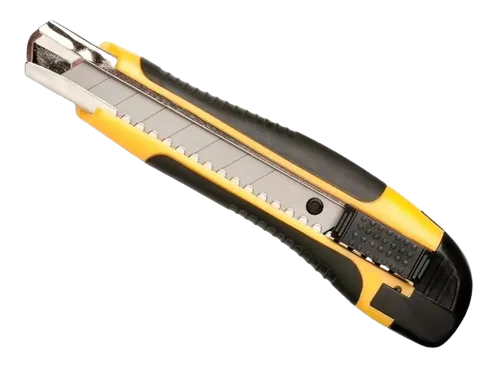 Estilete Profissional Emborrachado Com Trava 18mm