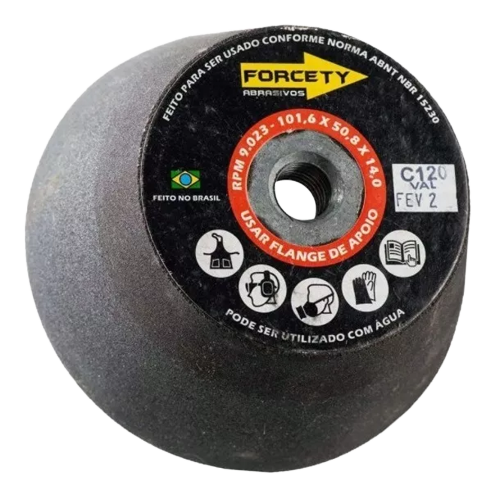 Rebolo Copo Cônico 4 Pol. 120 Grãos
